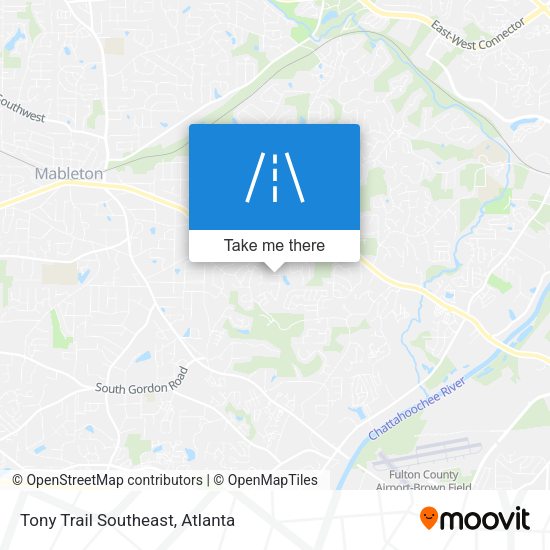 Tony Trail Southeast map