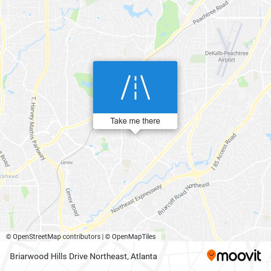 Mapa de Briarwood Hills Drive Northeast