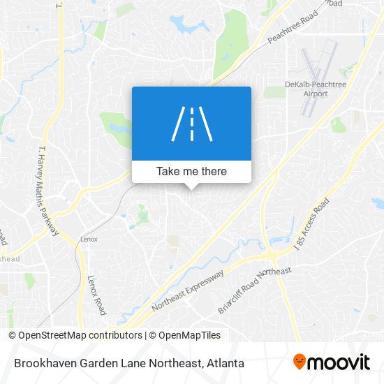 Mapa de Brookhaven Garden Lane Northeast