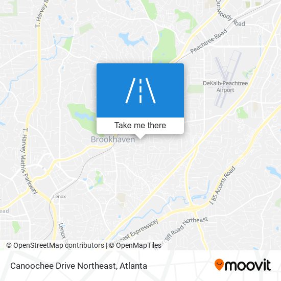 Mapa de Canoochee Drive Northeast