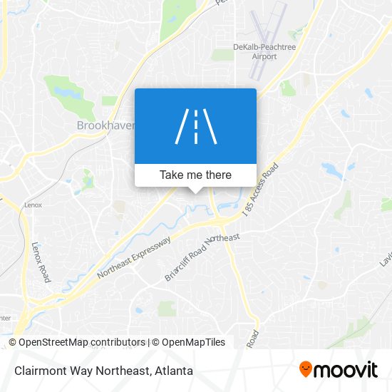 Clairmont Way Northeast map