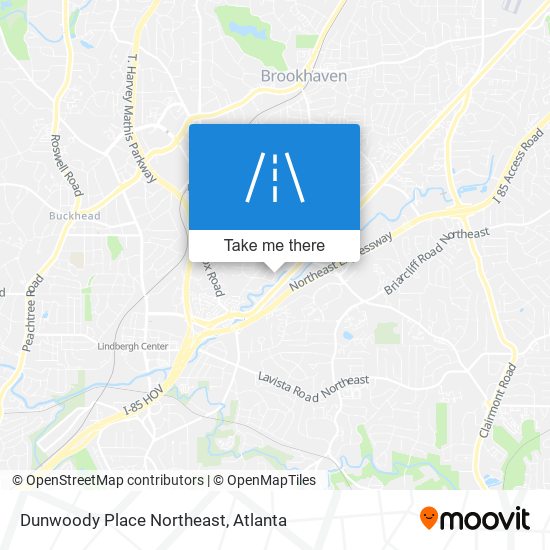 Mapa de Dunwoody Place Northeast