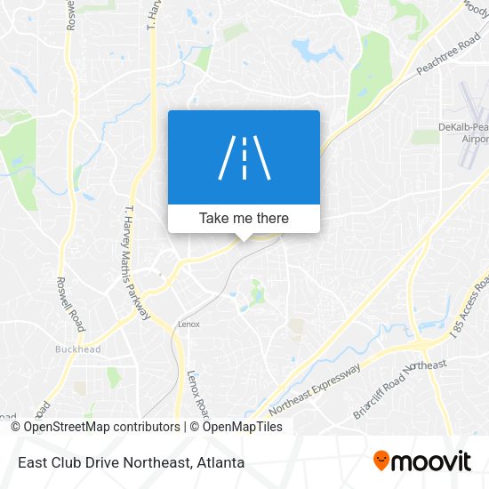 Mapa de East Club Drive Northeast