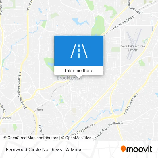 Fernwood Circle Northeast map