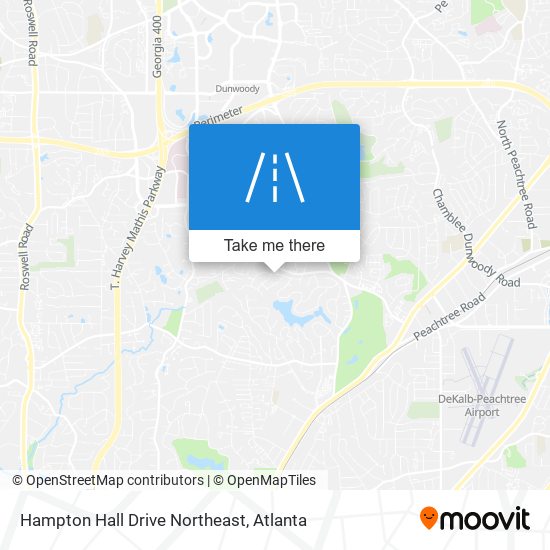 Mapa de Hampton Hall Drive Northeast