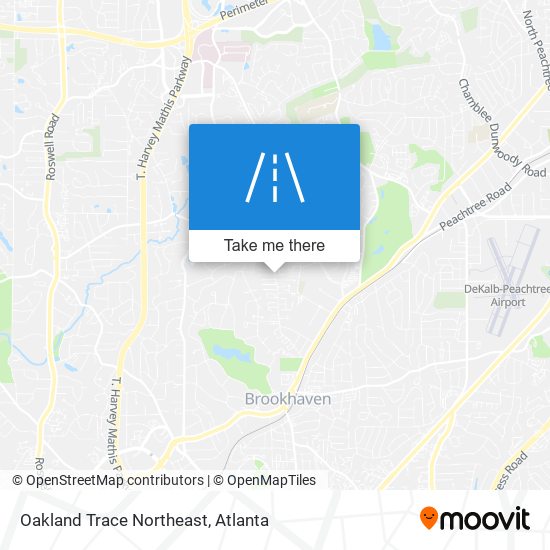 Mapa de Oakland Trace Northeast