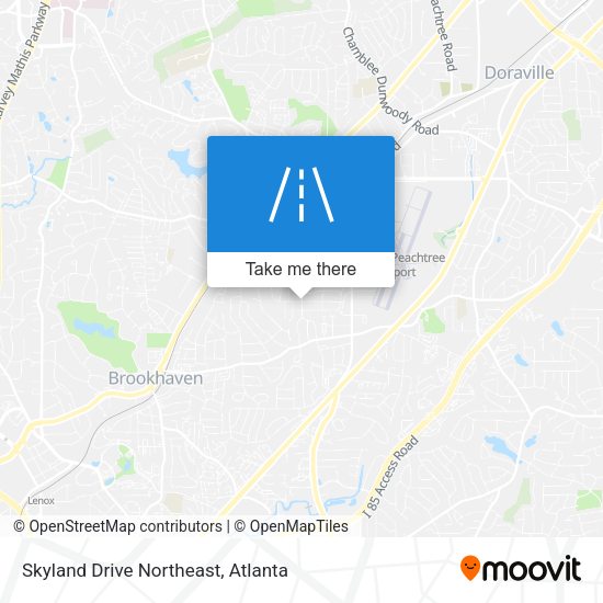 Skyland Drive Northeast map