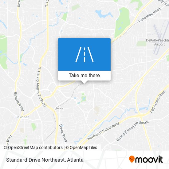 Mapa de Standard Drive Northeast