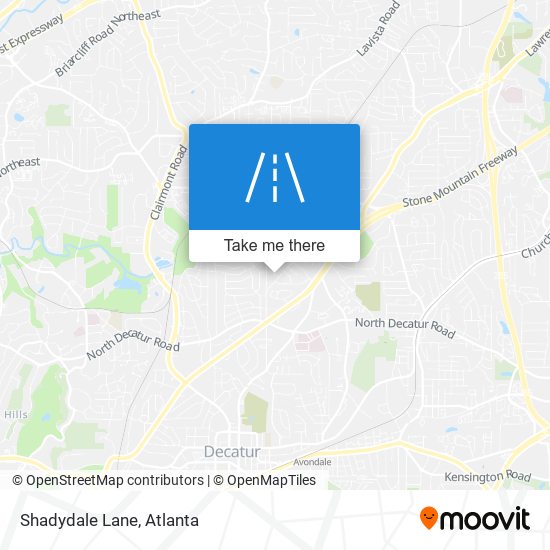 Shadydale Lane map