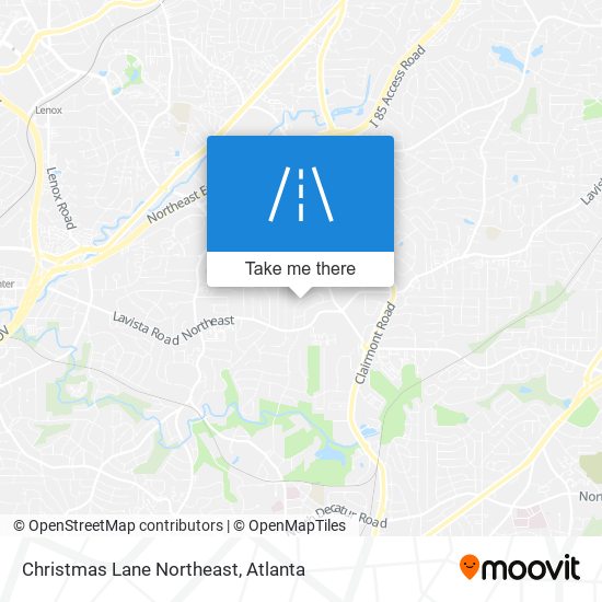 Mapa de Christmas Lane Northeast