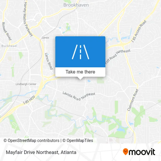 Mayfair Drive Northeast map