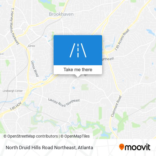 North Druid Hills Road Northeast map