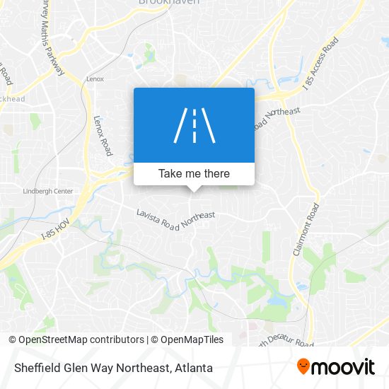 Mapa de Sheffield Glen Way Northeast