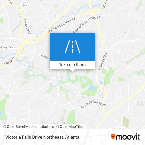 Victoria Falls Drive Northeast map
