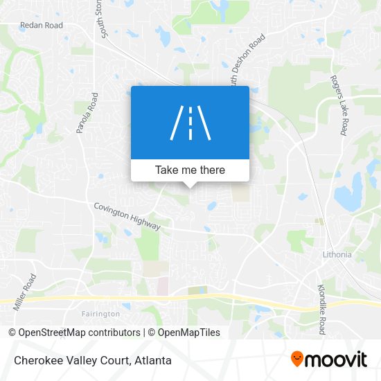Cherokee Valley Court map