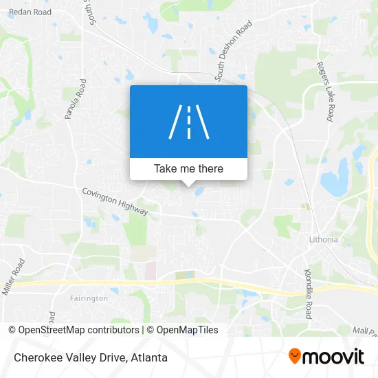 Cherokee Valley Drive map