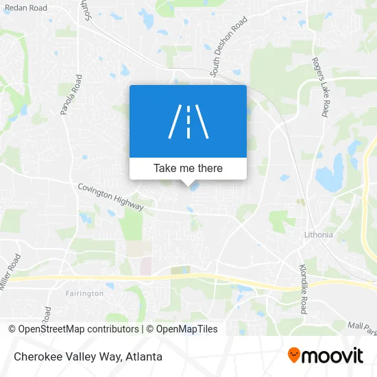Cherokee Valley Way map