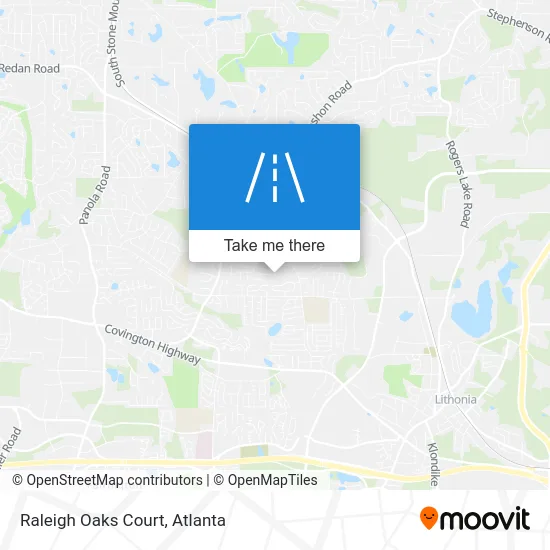 Raleigh Oaks Court map