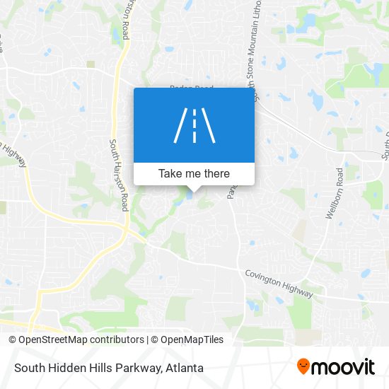 Mapa de South Hidden Hills Parkway