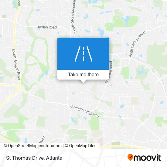 St Thomas Drive map