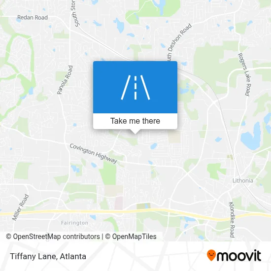 Tiffany Lane map