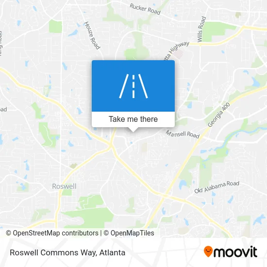 Roswell Commons Way map