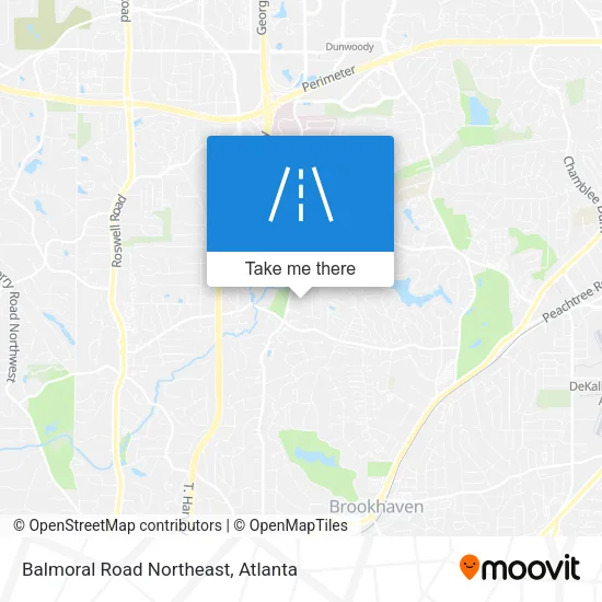 Balmoral Road Northeast map