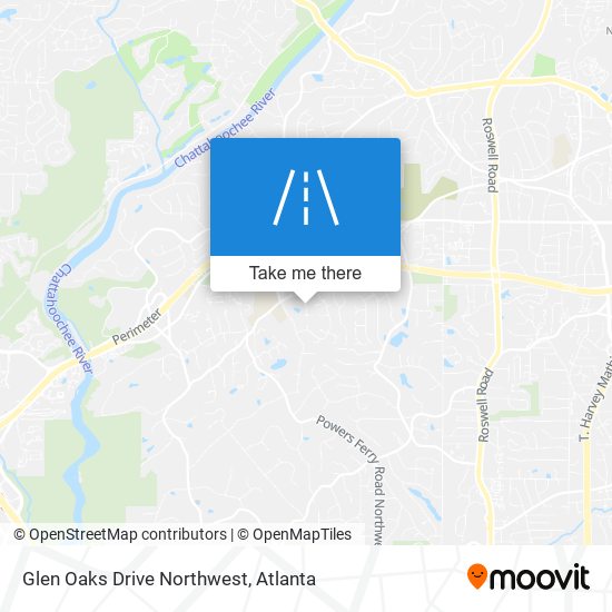 Mapa de Glen Oaks Drive Northwest