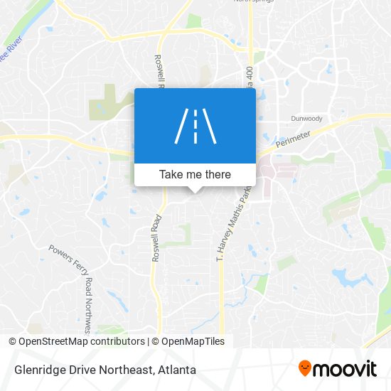 Mapa de Glenridge Drive Northeast