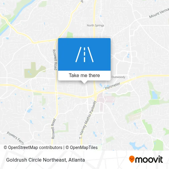 Goldrush Circle Northeast map