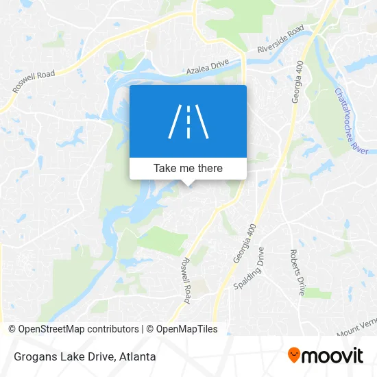 Grogans Lake Drive map