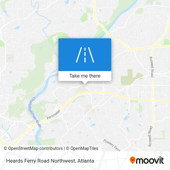 Heards Ferry Road Northwest map