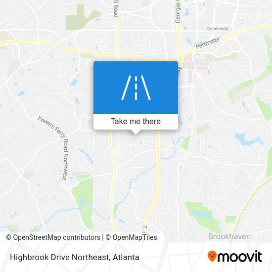 Highbrook Drive Northeast map