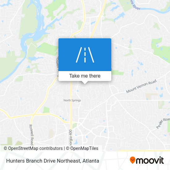 Hunters Branch Drive Northeast map