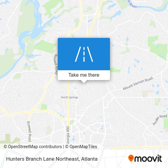 Hunters Branch Lane Northeast map