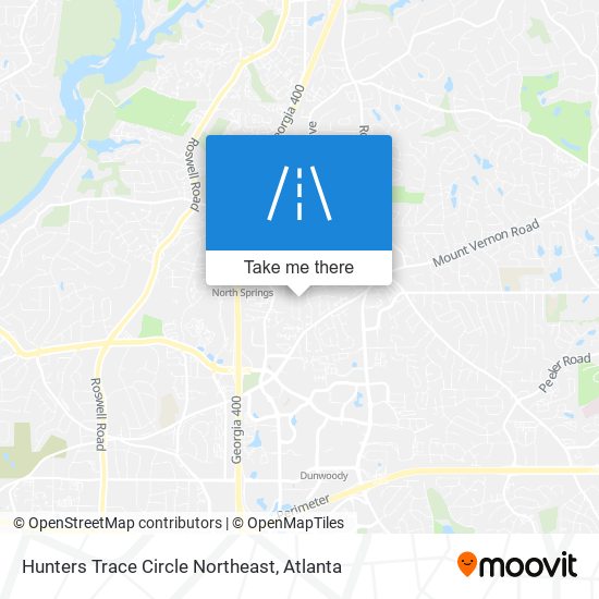 Hunters Trace Circle Northeast map