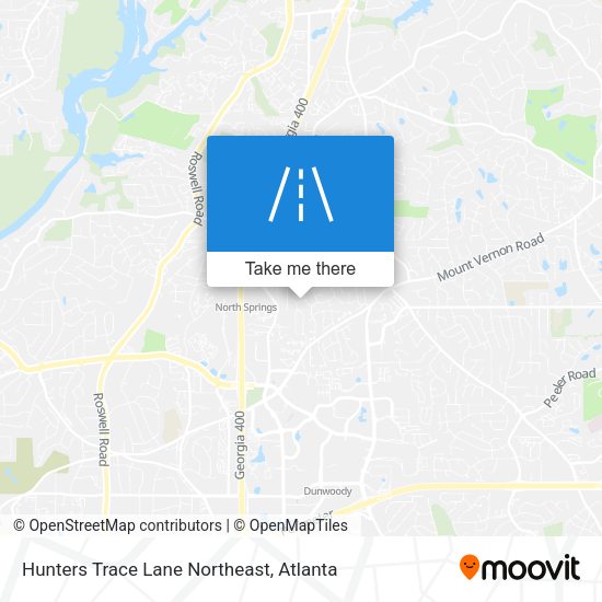 Hunters Trace Lane Northeast map