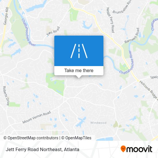 Jett Ferry Road Northeast map