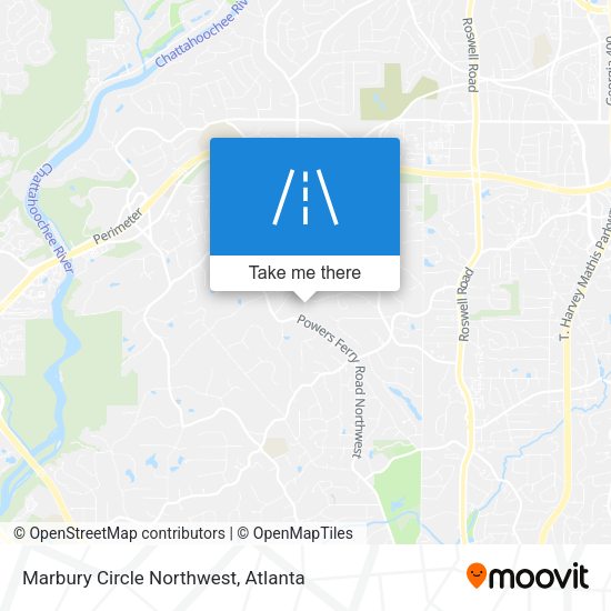 Marbury Circle Northwest map