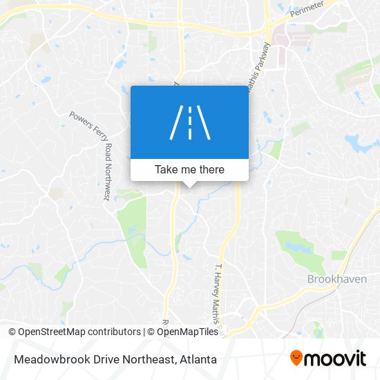 Meadowbrook Drive Northeast map