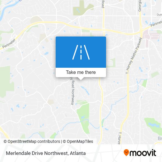 Merlendale Drive Northwest map