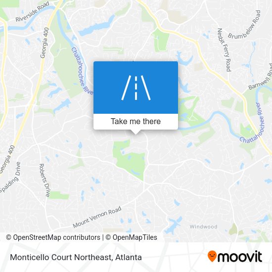 Mapa de Monticello Court Northeast