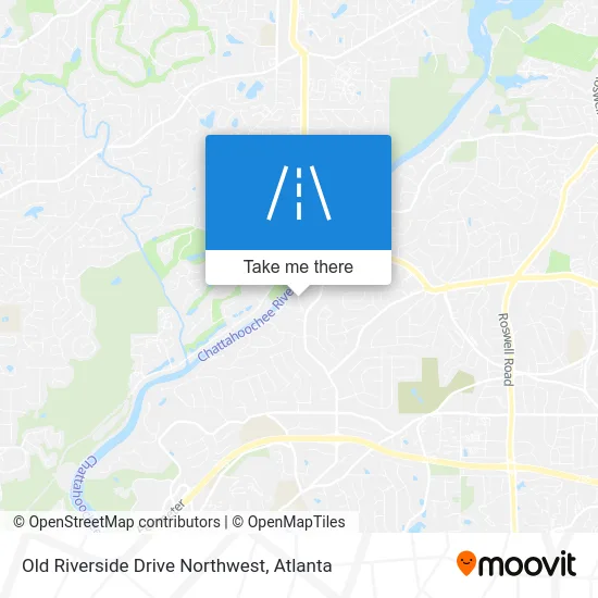 Old Riverside Drive Northwest map