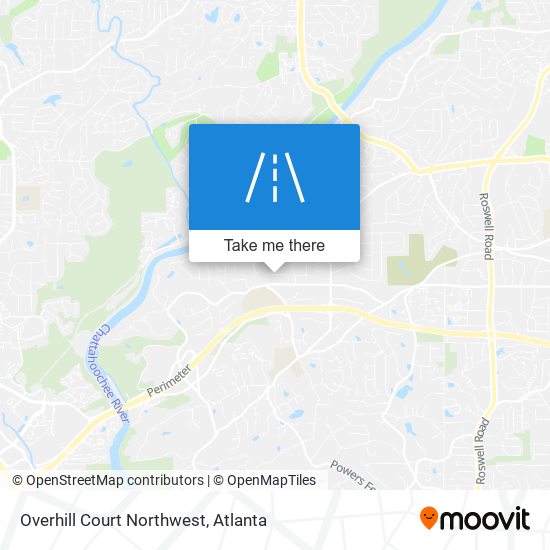 Mapa de Overhill Court Northwest