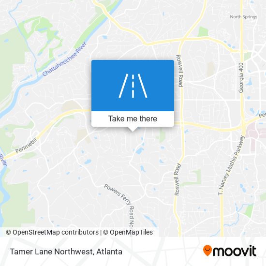 Tamer Lane Northwest map