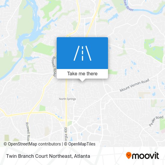 Twin Branch Court Northeast map
