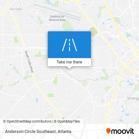 Mapa de Anderson Circle Southeast