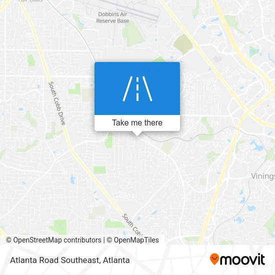 Atlanta Road Southeast map