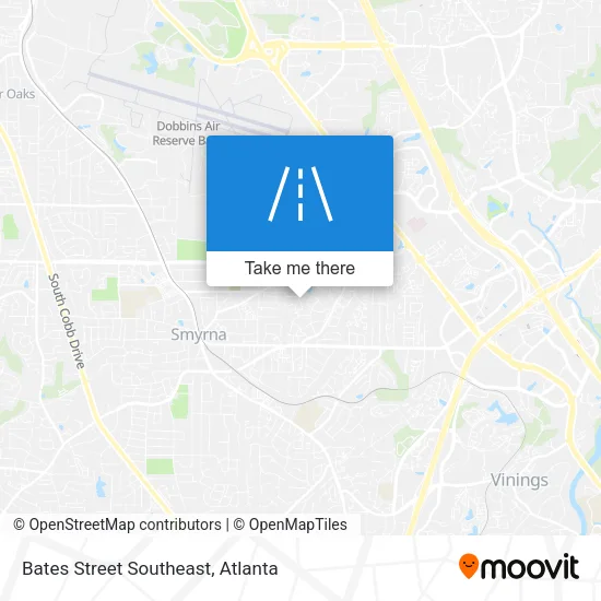 Bates Street Southeast map