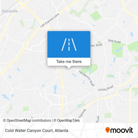 Cold Water Canyon Court map